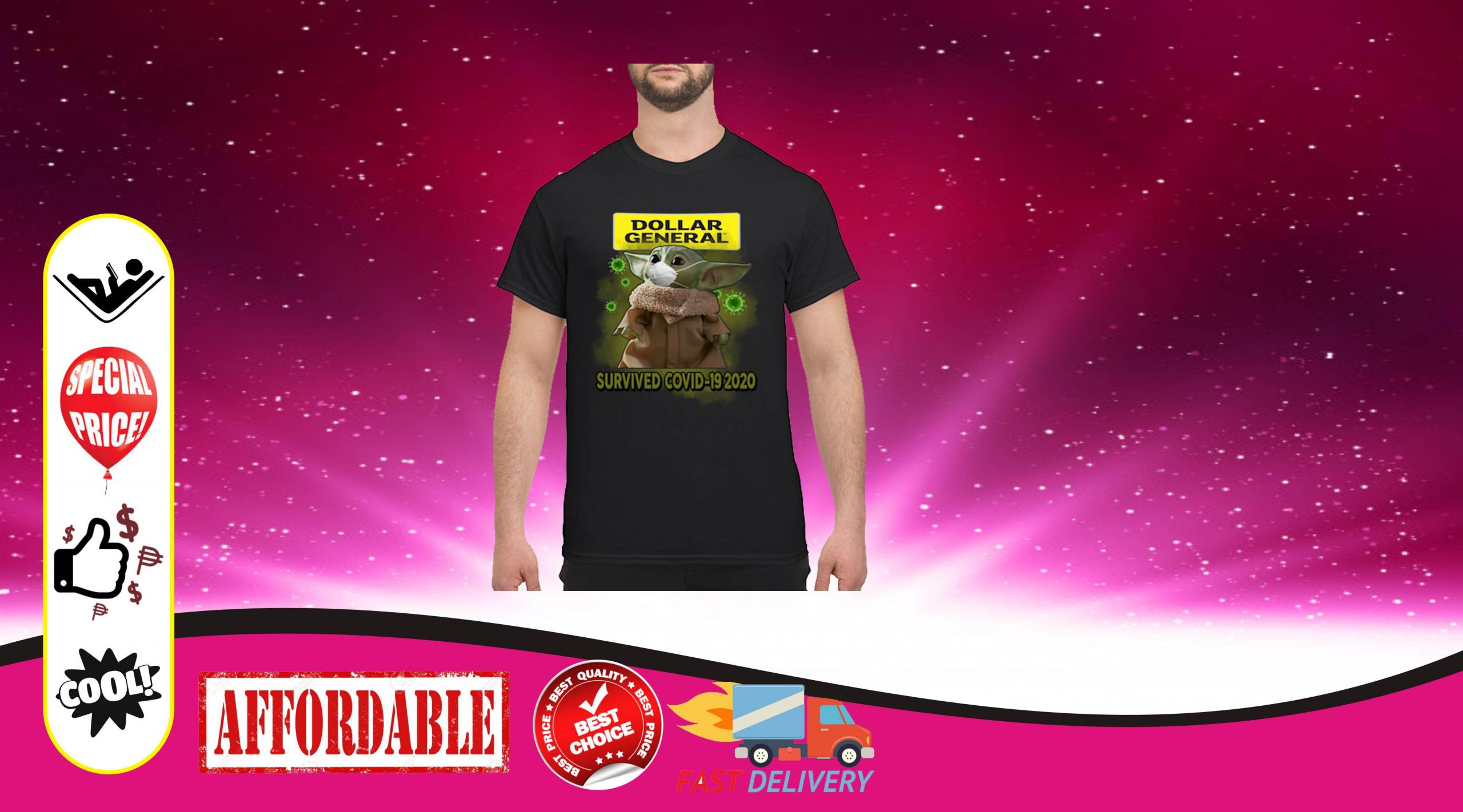 Baby Yoda dollar general survived covid-19 2020 shirt