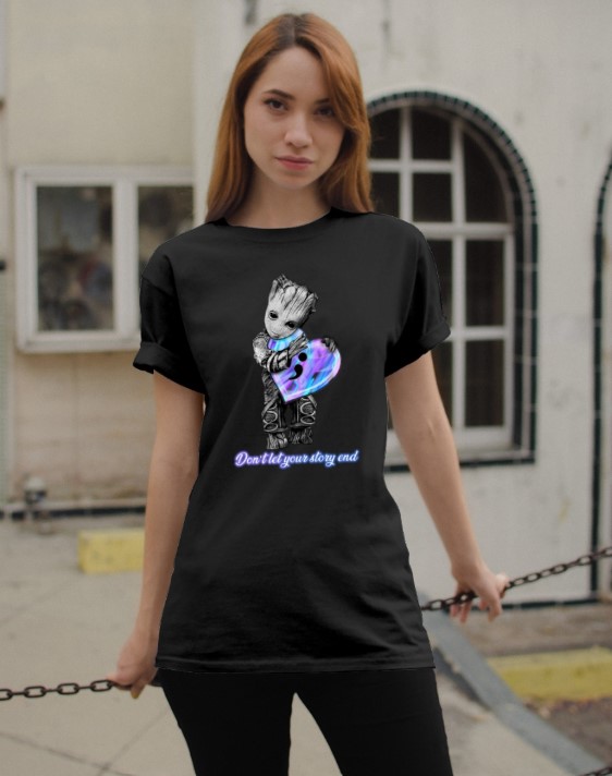 Baby groot Don't let your story end shirt