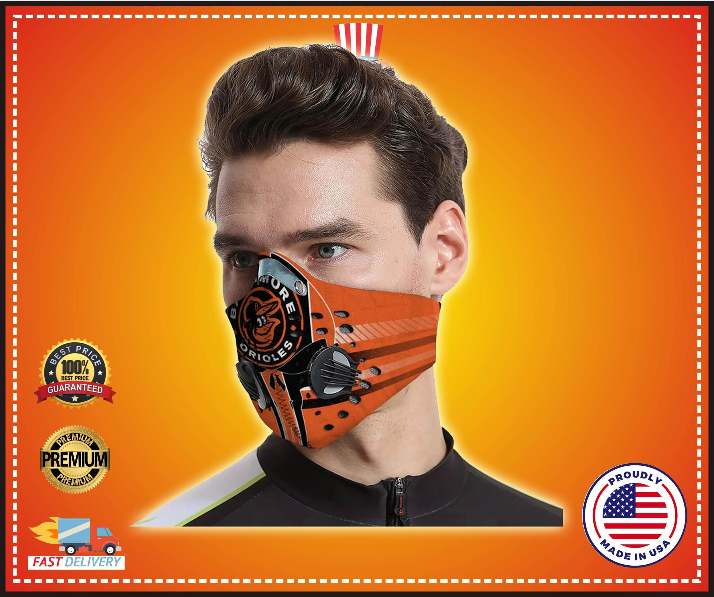 Baltimore Orioles filter face mask