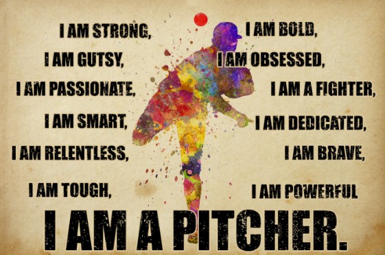 Baseball I am a pitcher poster