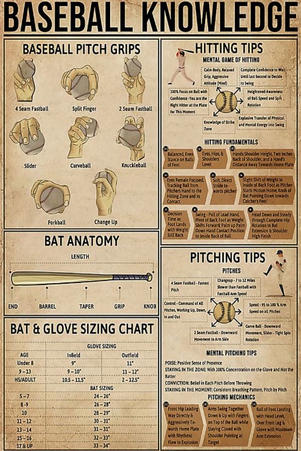 Baseball knowledge poster