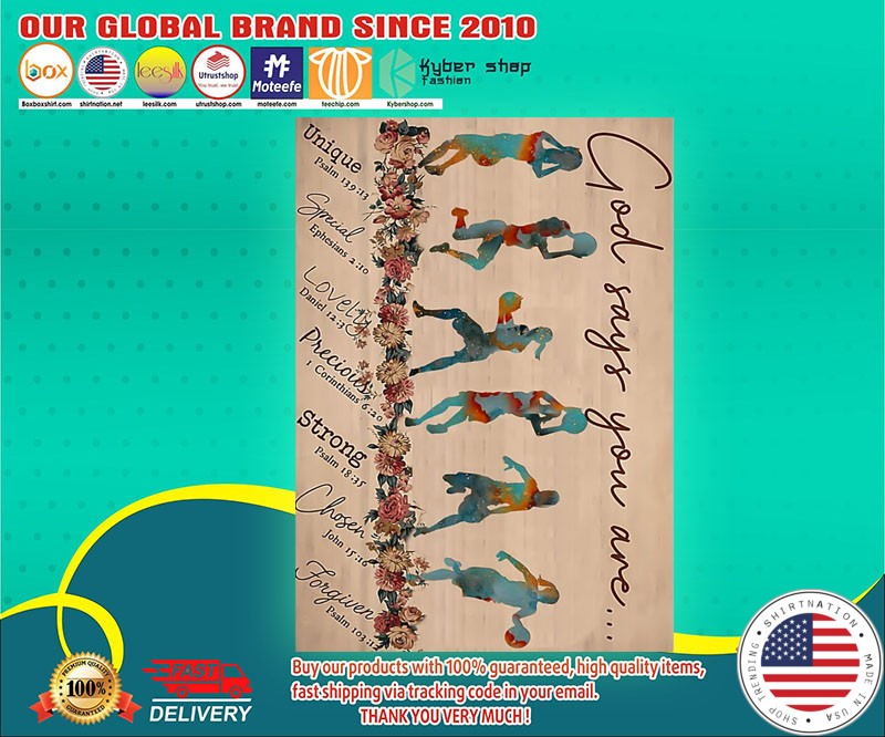 God says you are Basketball poster