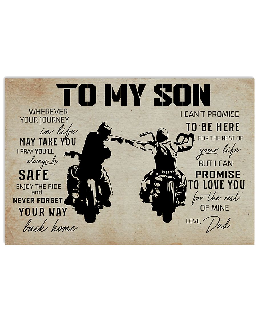 Biker dad to my son poster