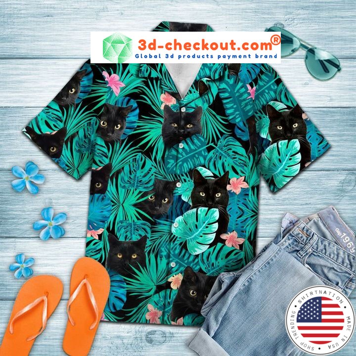 Black cat tropical hawaiian2