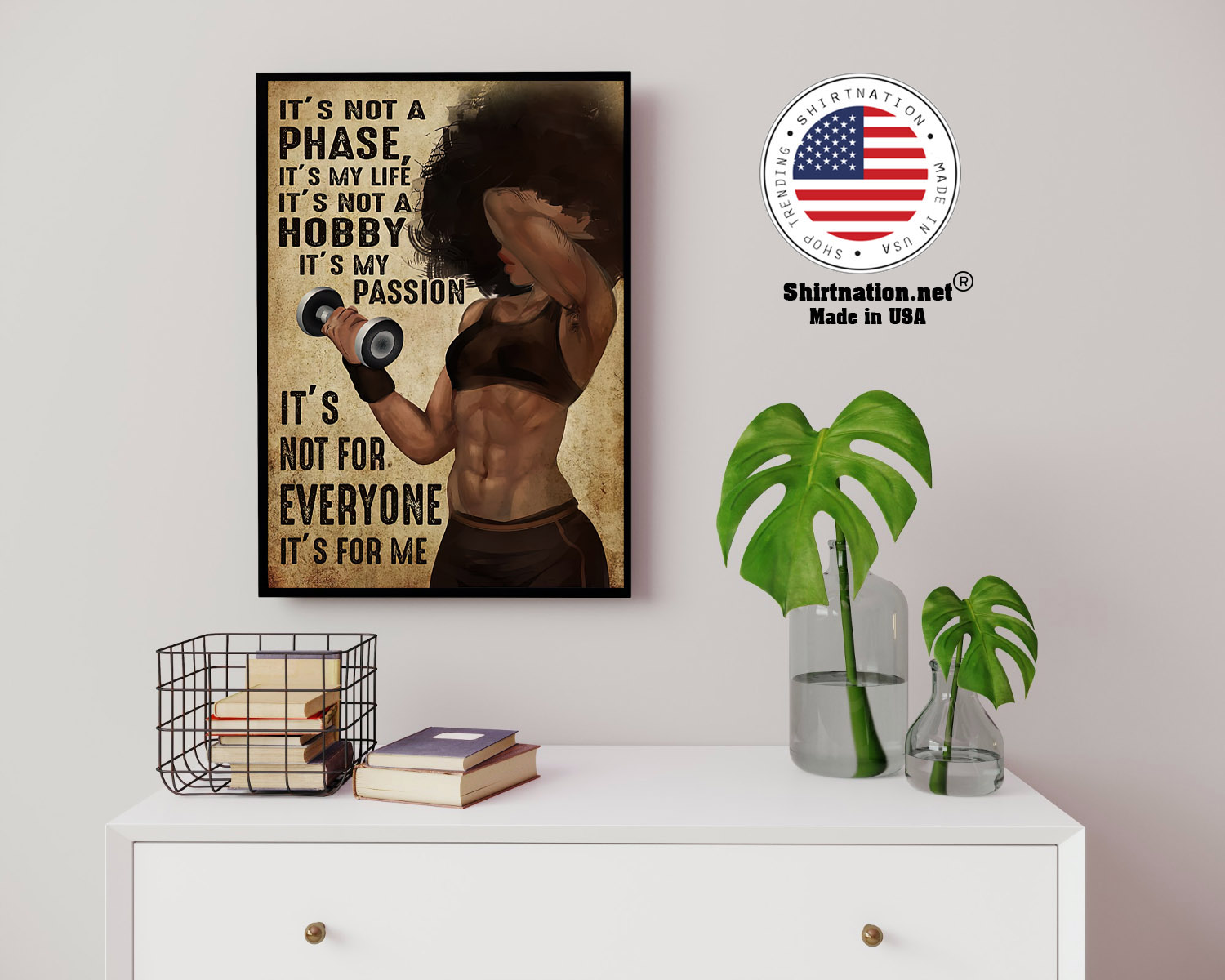Black girl Gym Its not a phase its my life its not a hobby poster 14