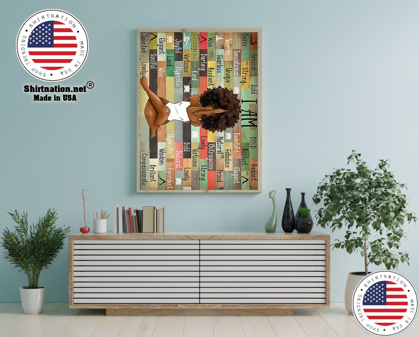 Black girl with yoga poster 12 1
