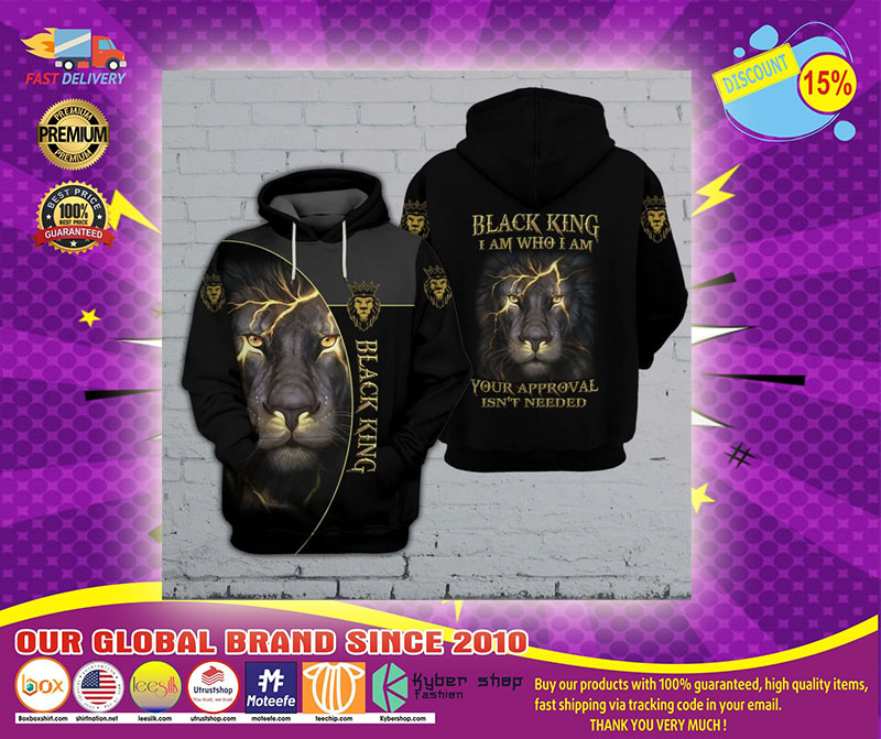 Black lion ling I am who I am your approval isnt needed polo shirt1 1
