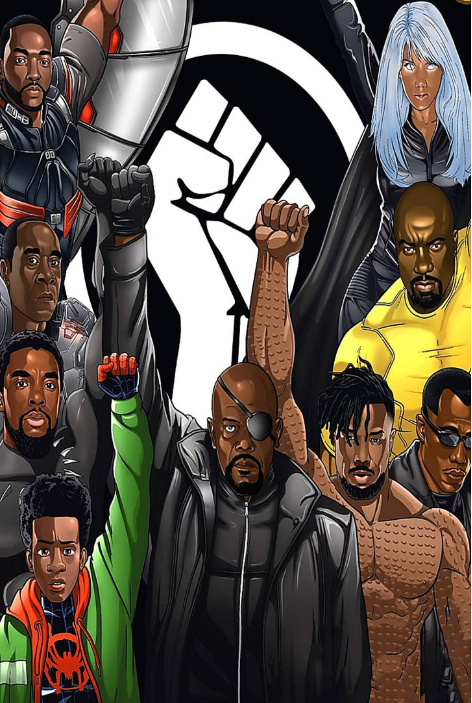 Black super heroes poster
