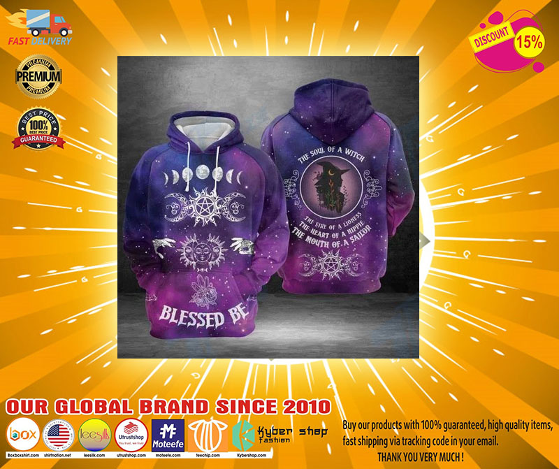 Blessed be the soul of a witch 3D hoodie2