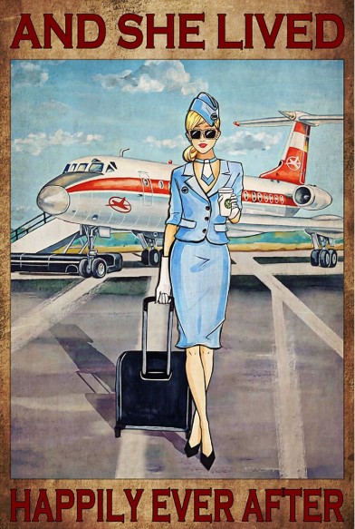 Blue flight attendance and she live happily ever after