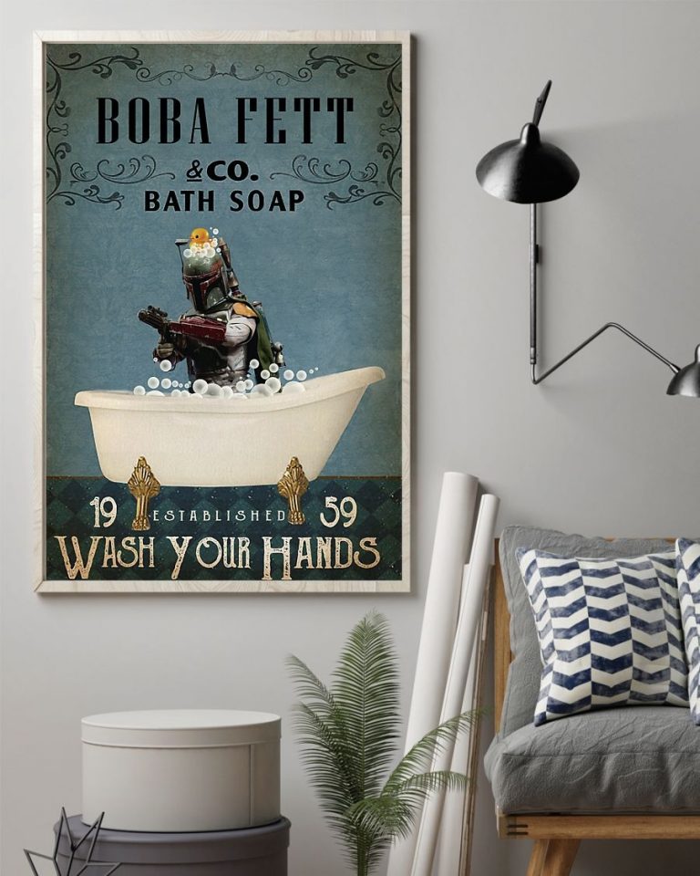 Boba fett co bath soap poster