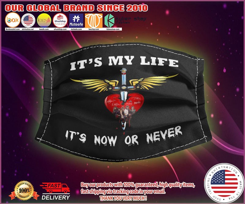 Bon Jovi it's now or never face mask