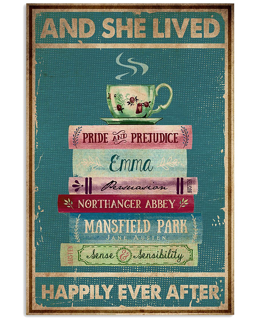 Book and tea And she lived happily ever after poster