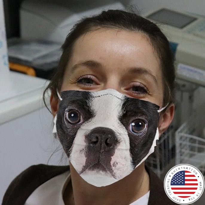 Boston Terrier face mask