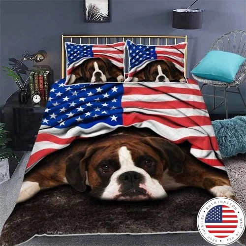 Boxer American patriot bedding set2