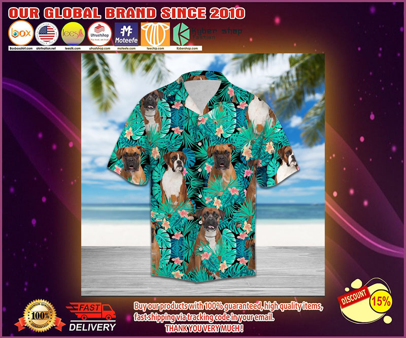 Boxer hawaiian shirt