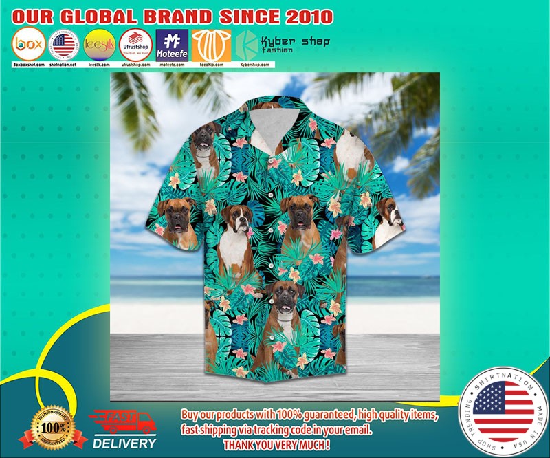 Boxer hawaiian shirt