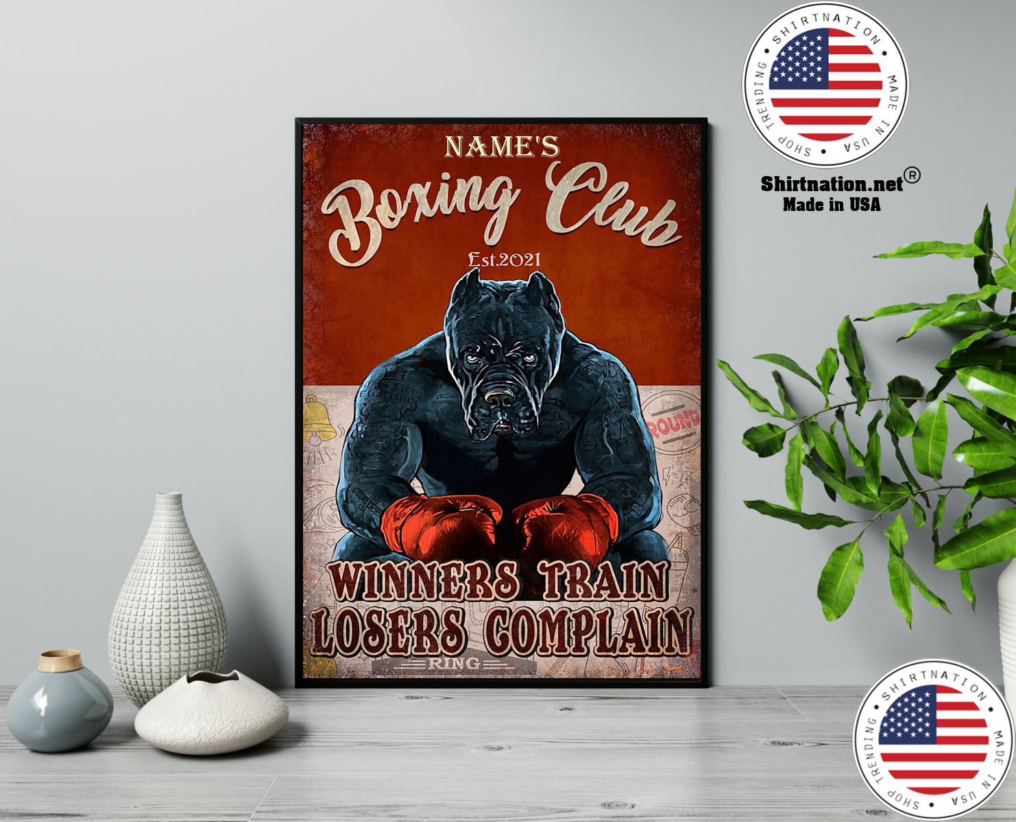 Boxing club winners train losers complain poster 13