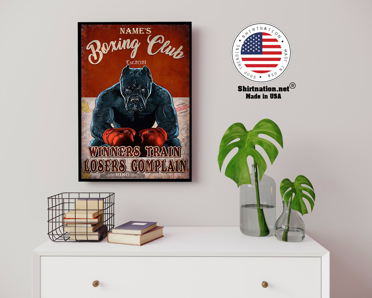 Boxing club winners train losers complain poster 14
