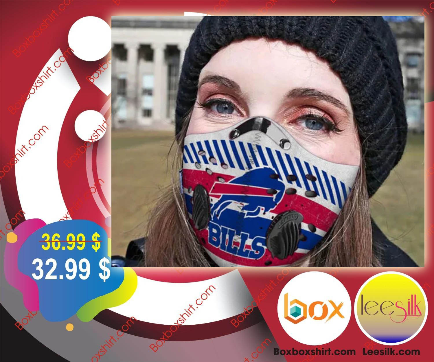 Buffalo bills cloth fabric face mask