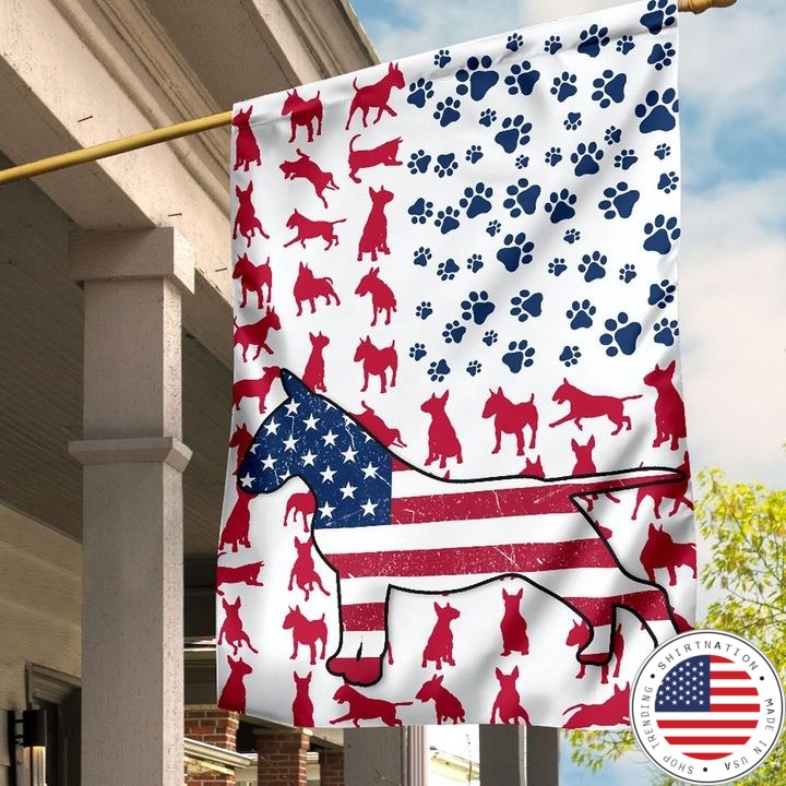 Bull Amercian house flag and garden flag