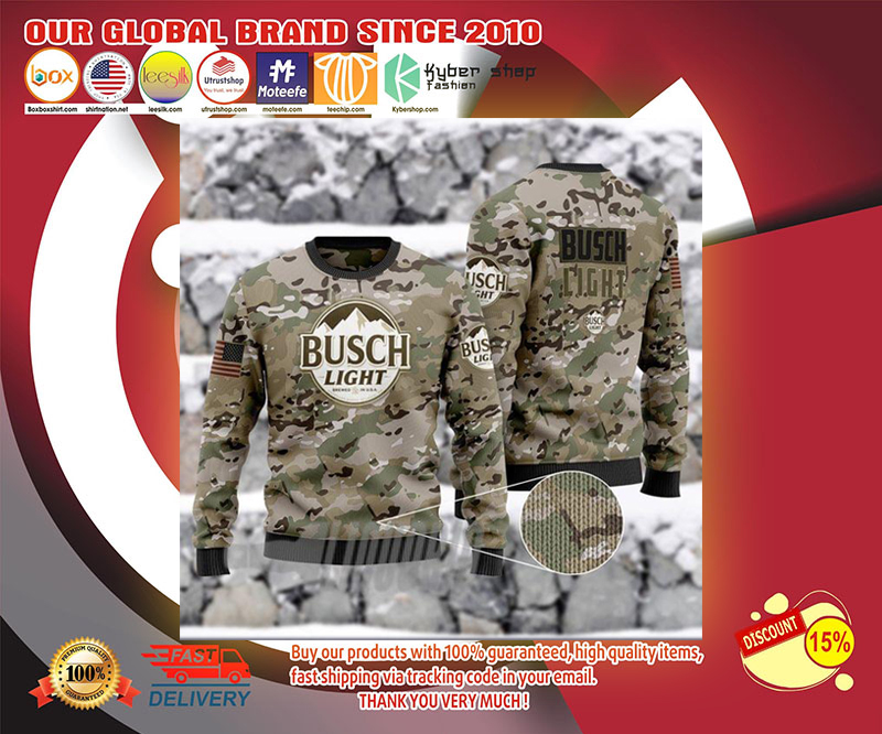 Busch light camo ugly Christmas sweater