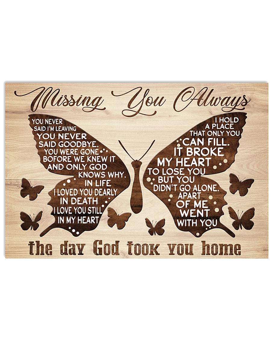 Butterfly missing you always poster