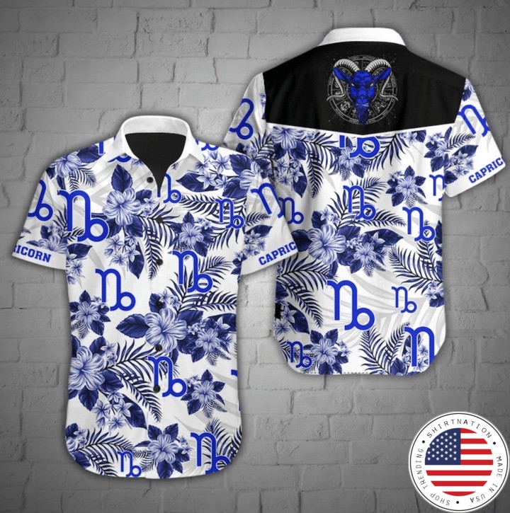 Capricorn tropical hawaiian shirt