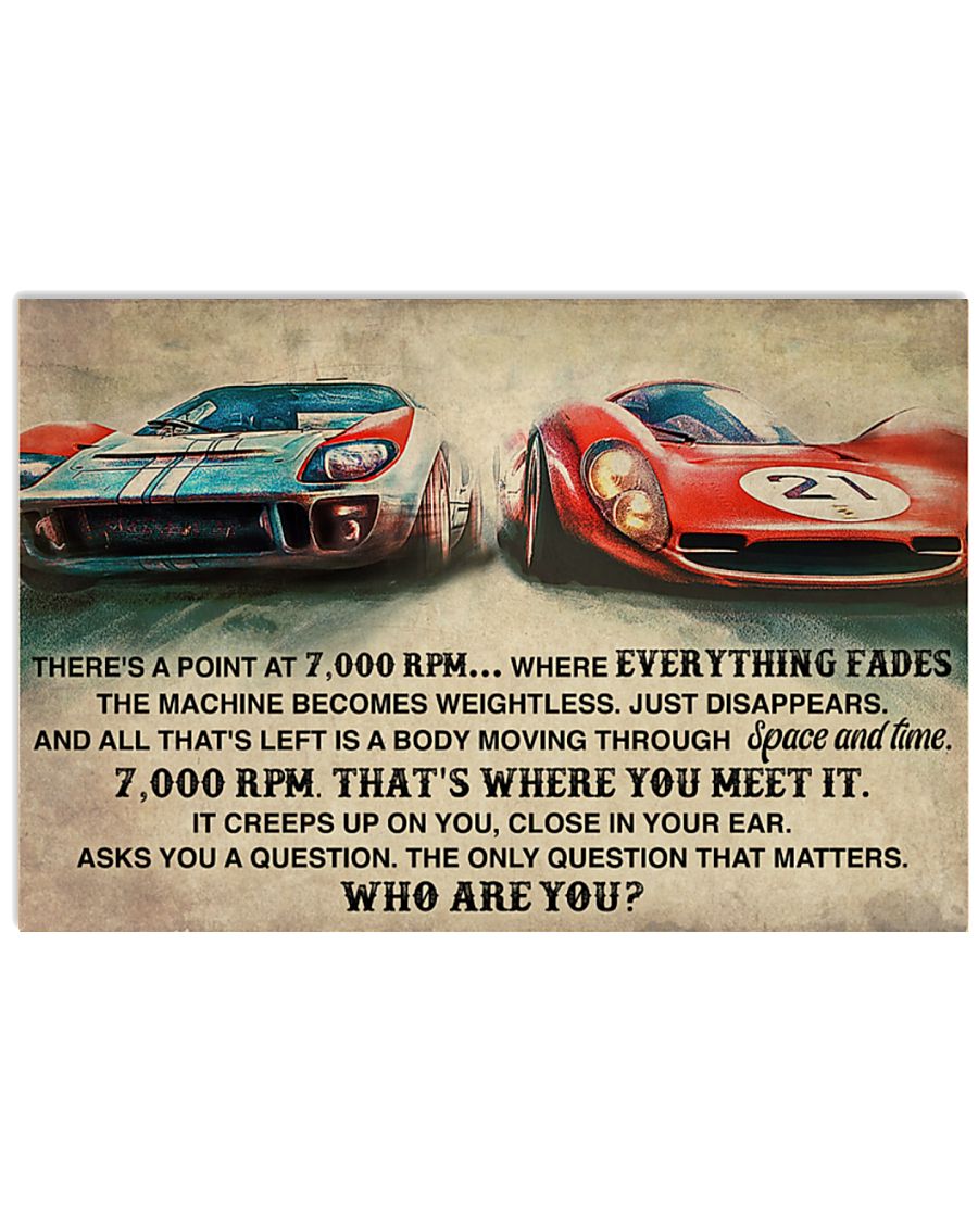 Car Racing there's a point at 7000rpm where everything fades the machine become weightless poster