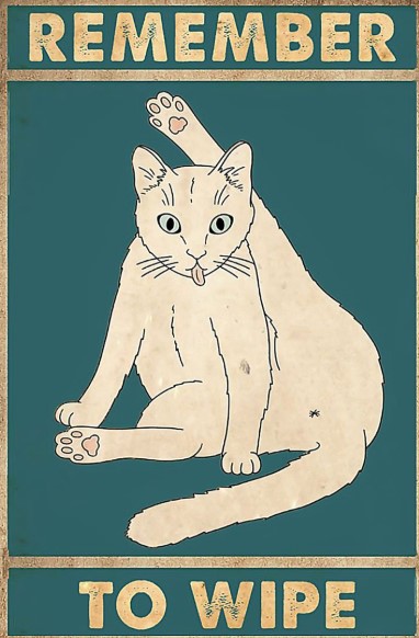 Cat remember to wipe poster