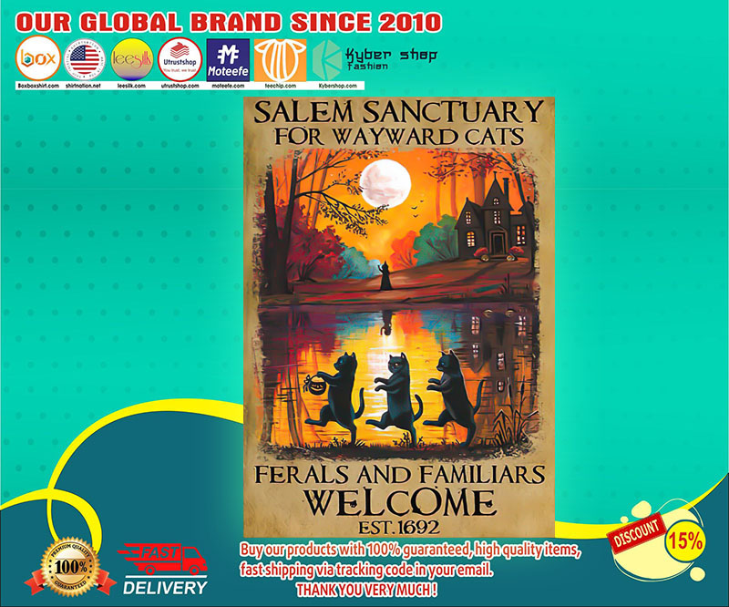 Halloween Salem sanctuary for wayward cats ferals and familiars poster