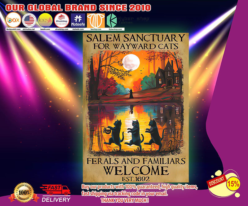Halloween Salem sanctuary for wayward cats ferals and familiars poster