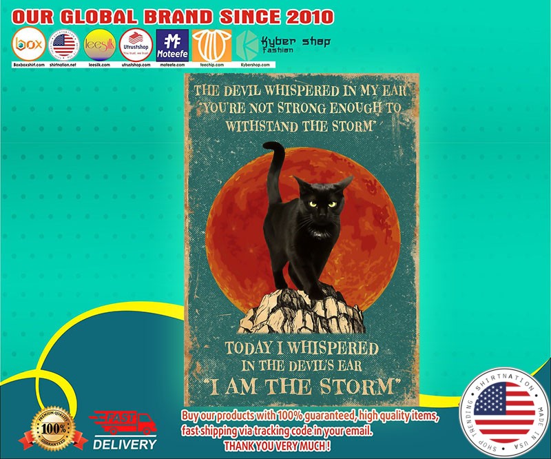 Cat The devil whispered in my ear you're not strong enough to withstand the storm poster