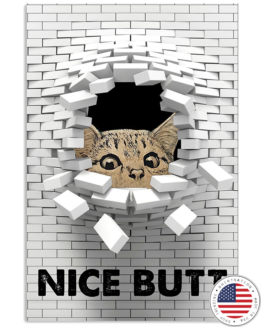 Cat nice butt 3d wall poster