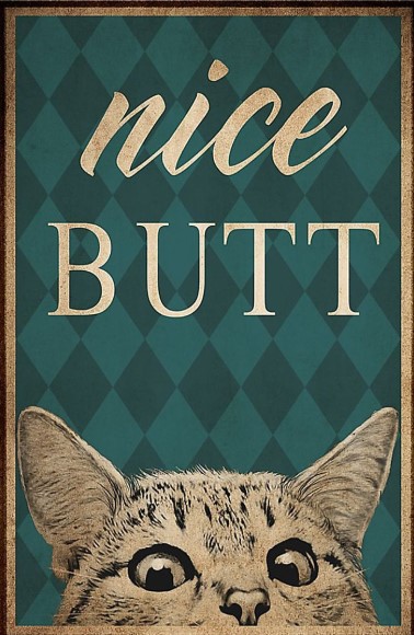 Cat nice butt poster