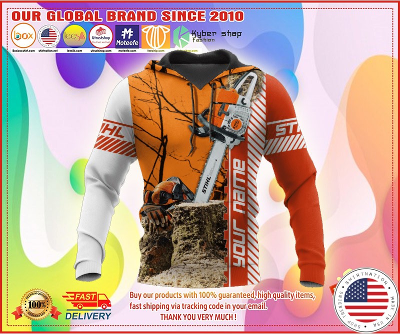Chainsaw custom name 3D hoodie 4