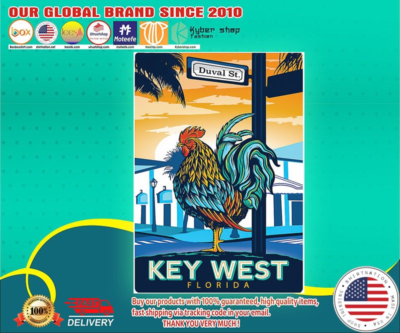Chicken key west florida poster