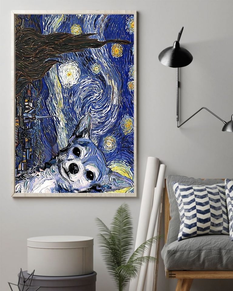 Chihuahua starry night van gogh poster