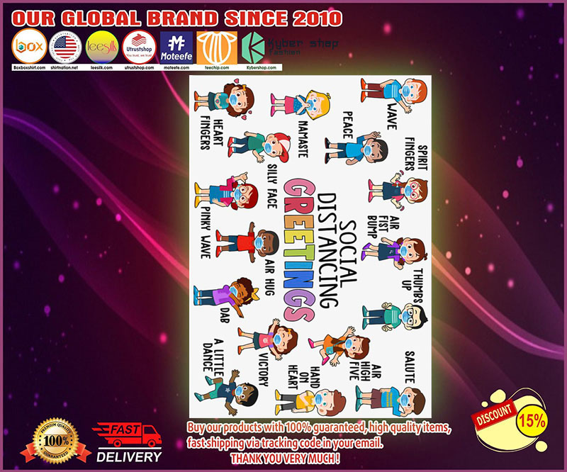 Classroom Social distancing greetings poster