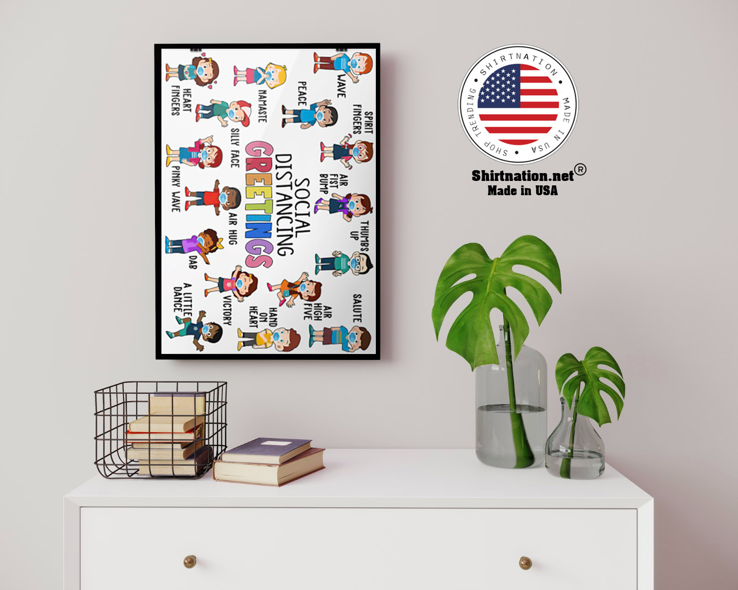 Classroom social Distancing Greetings Poster 14