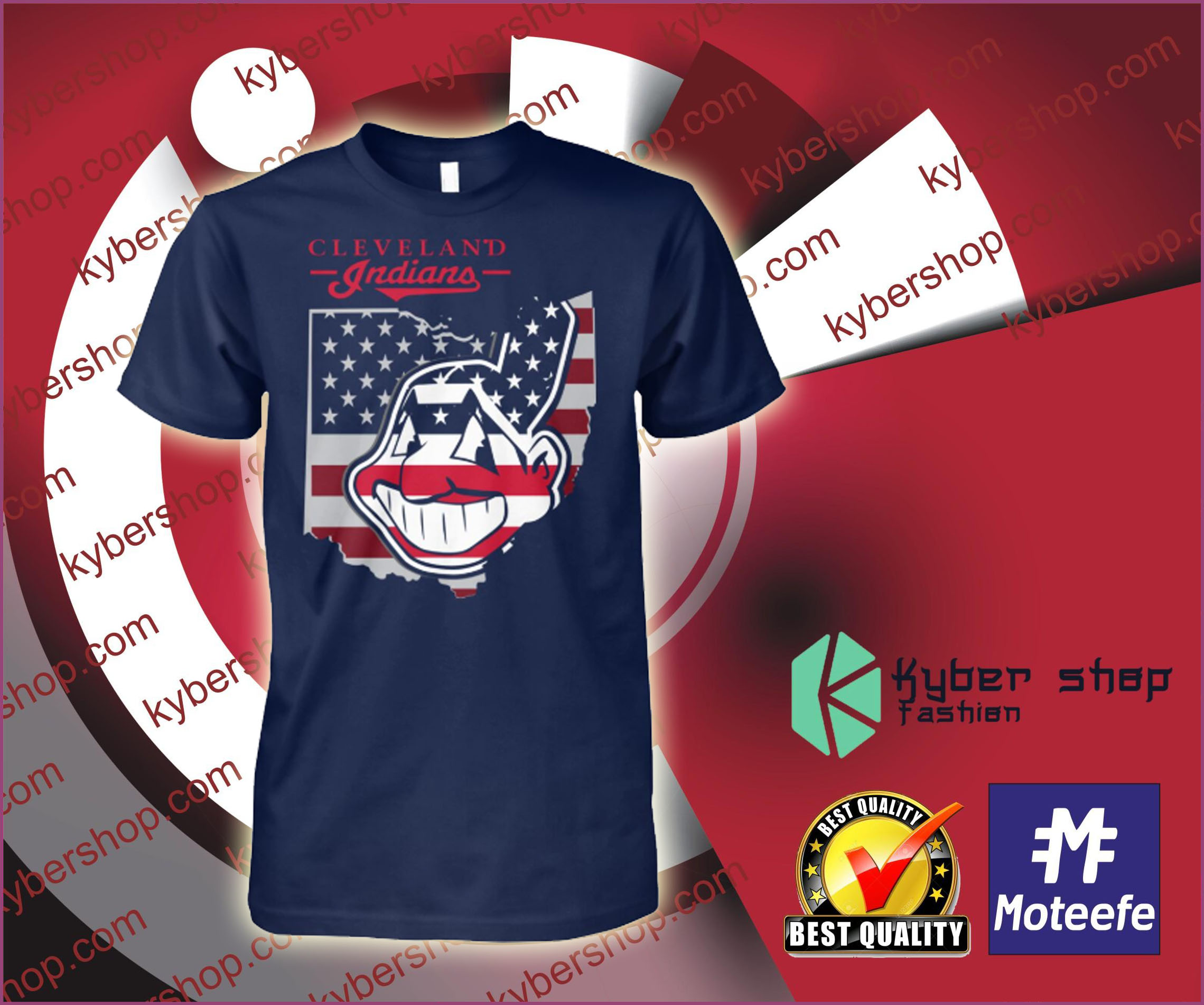 Cleveland indians American flag shirt