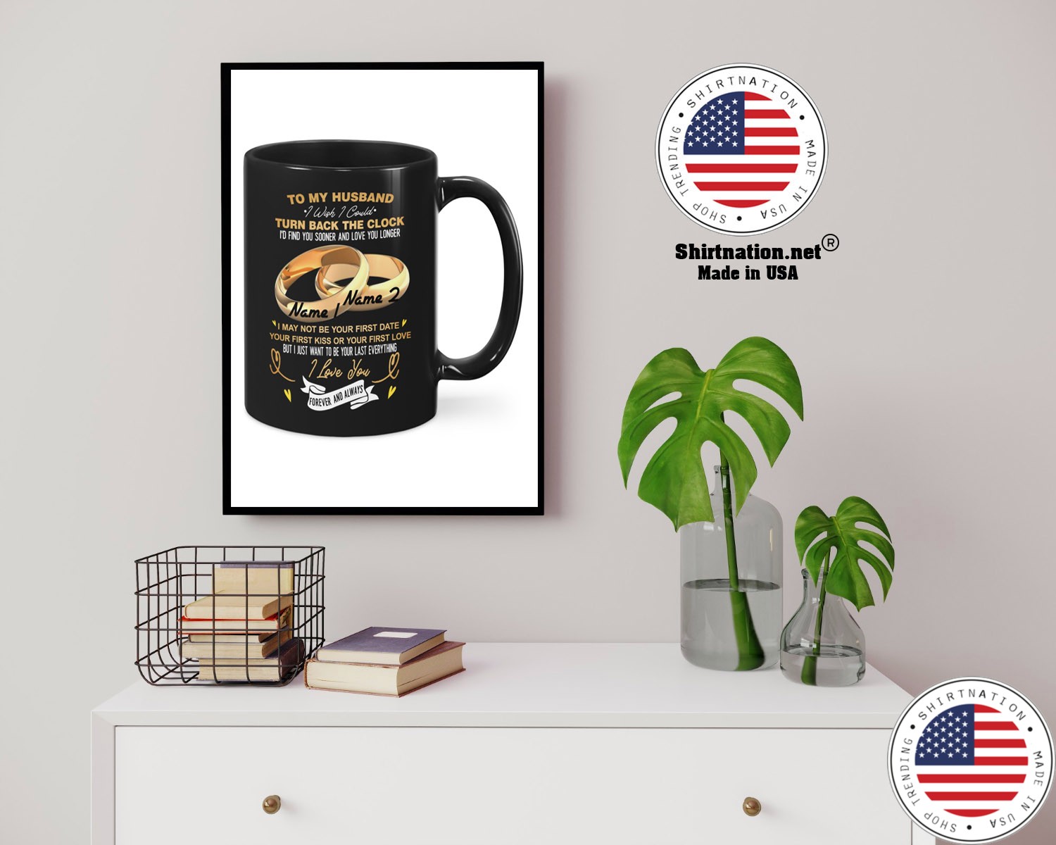 Couplerings To my husband turn back the clock I love you custom name mug 14