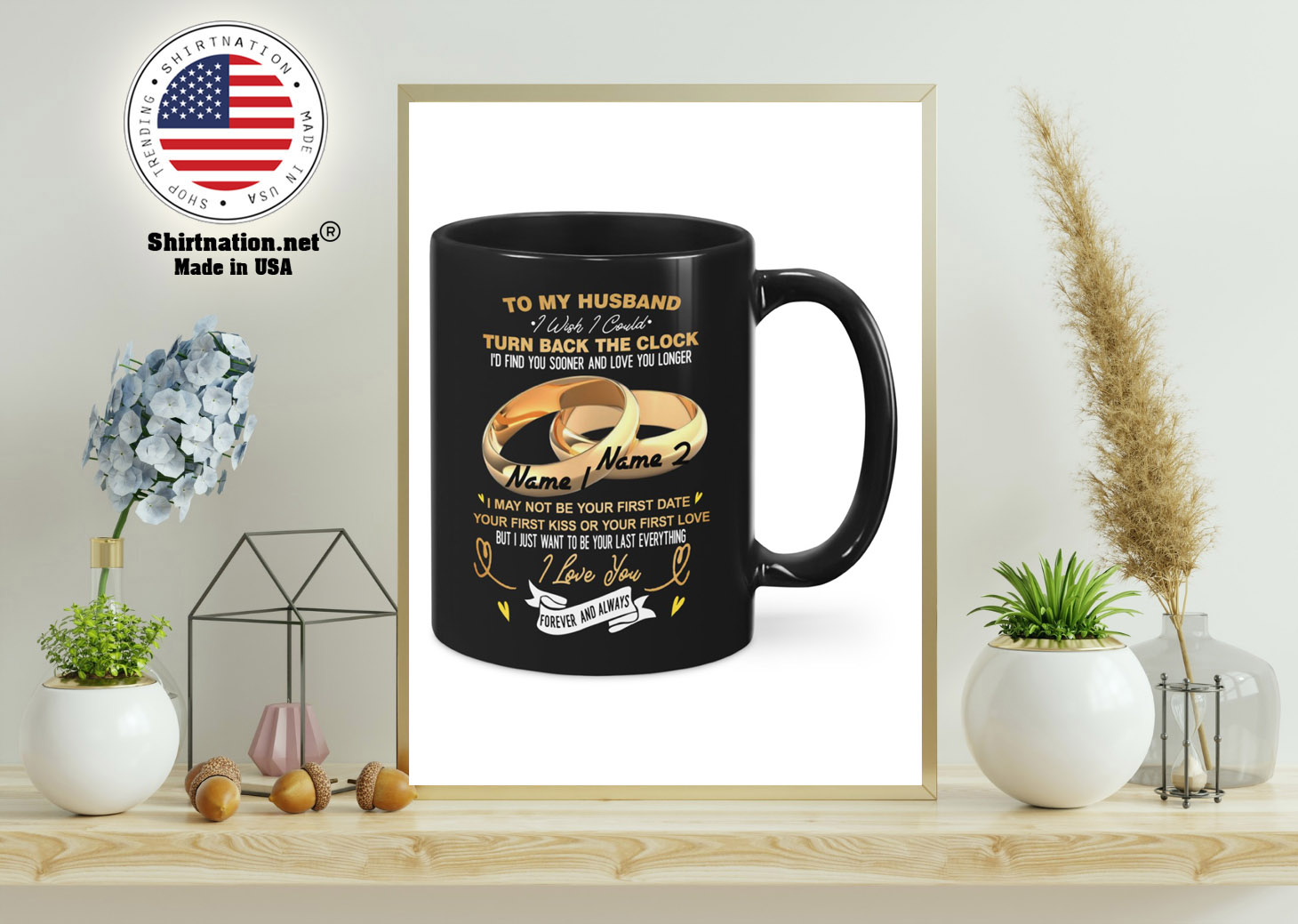 Couplerings To my husband turn back the clock I love you custom name mug 15