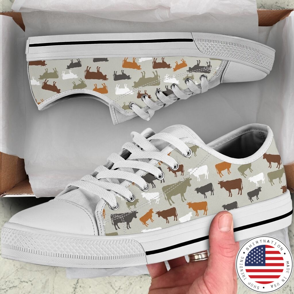 Cow low top shoes
