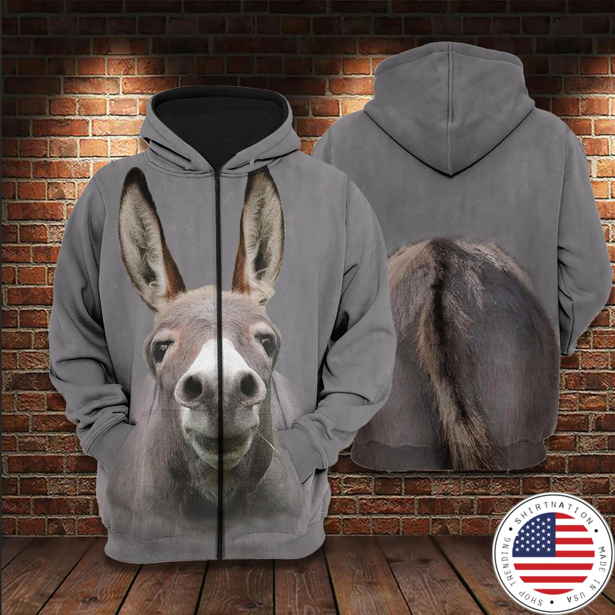 Cute donkey 3D hoodie