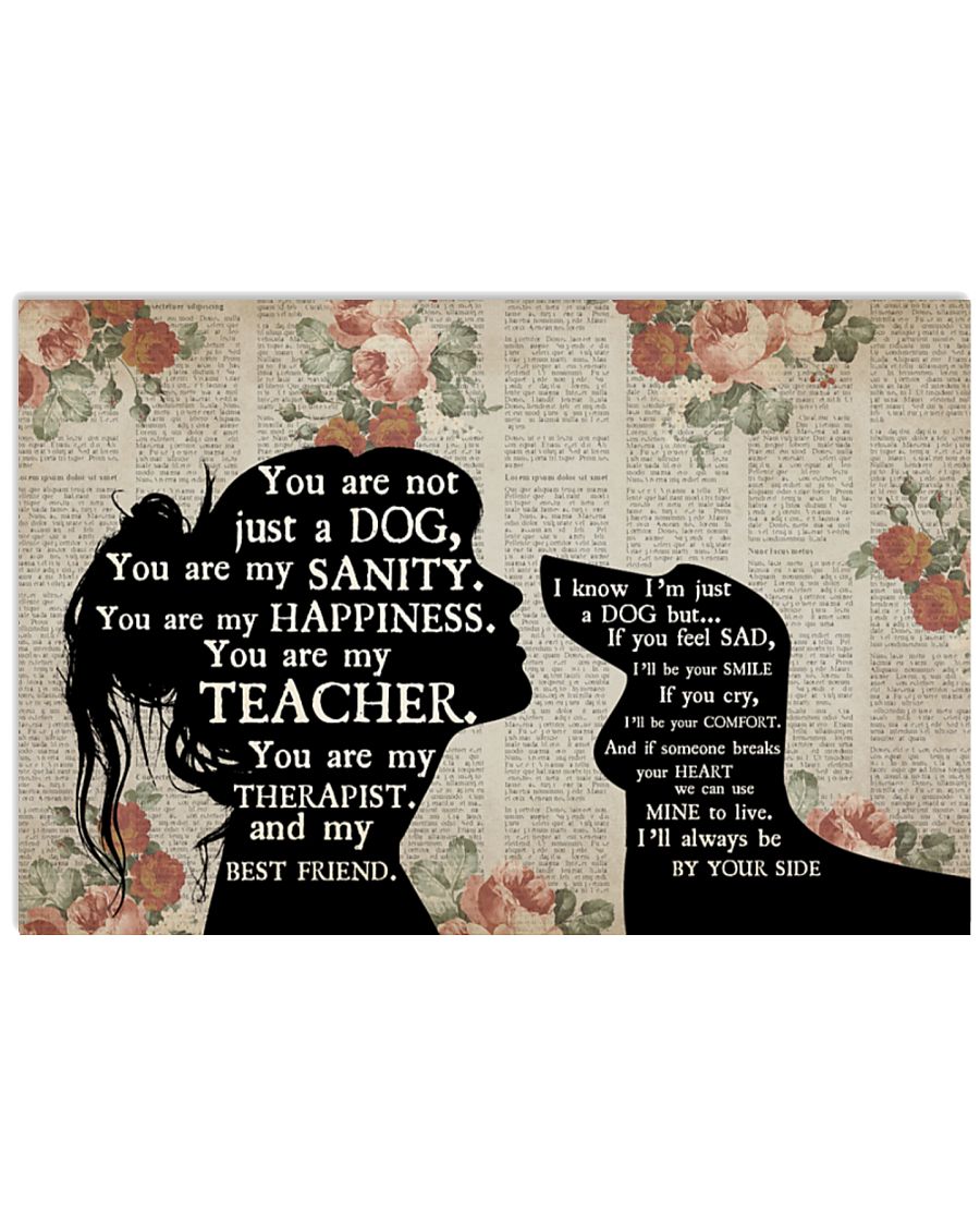 Dachshund and girl therapist you are not just a dog poster