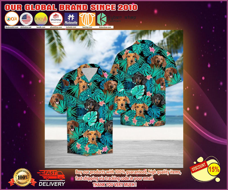 Dachshund hawaiian shirt