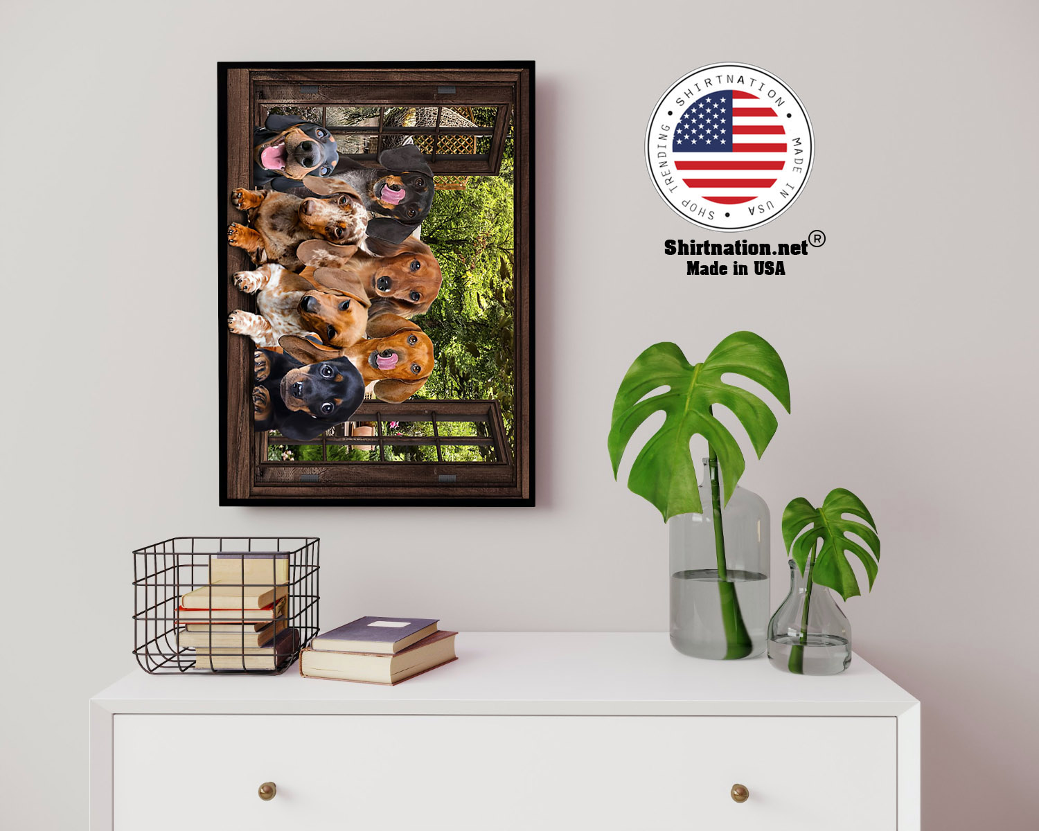 Dachshund window 3d poster 14