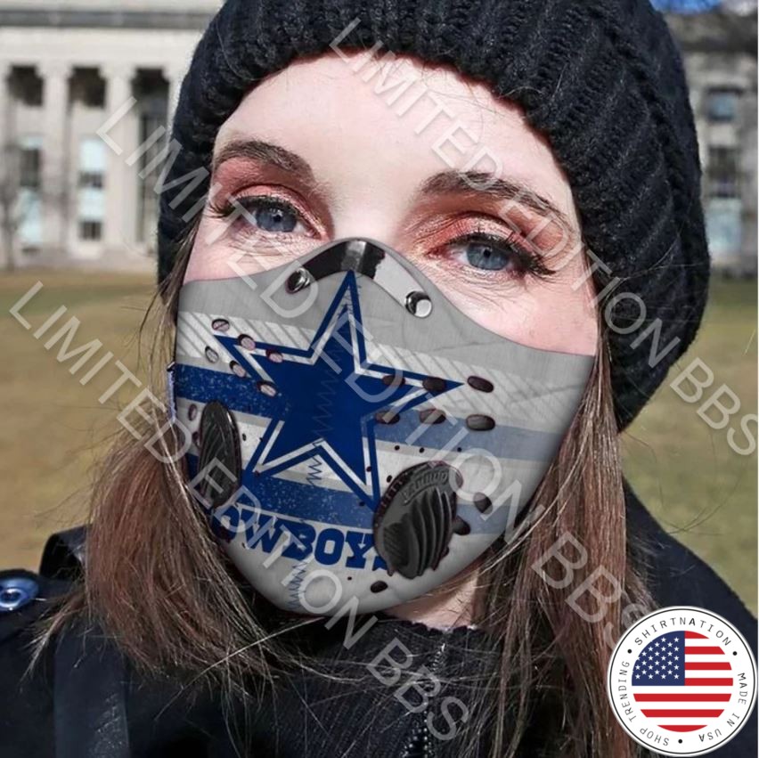 Dallas Cowboy filter face mask