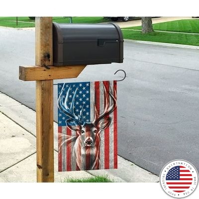 Deer American flag2